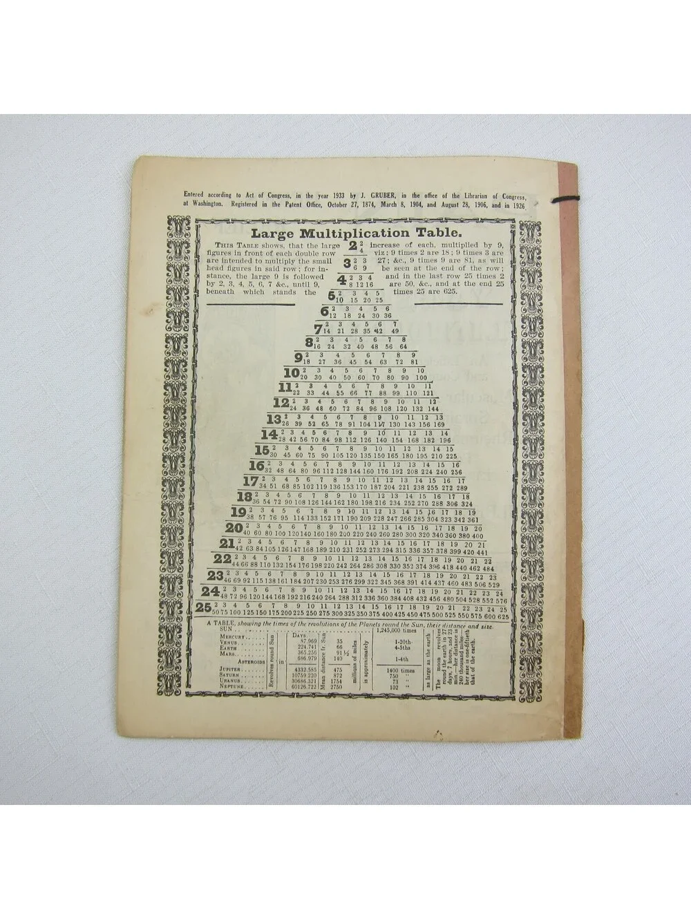 Vintage 1935 Old Farmer's Almanac John Gruber Hagerstown Town & Country Almanack
